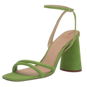 Sam Edelman Block Heeled Apple Green Strap Sandal Size 10